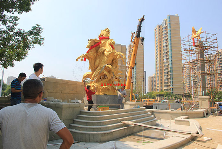 铸铜雕塑马头鱼尾雕塑
