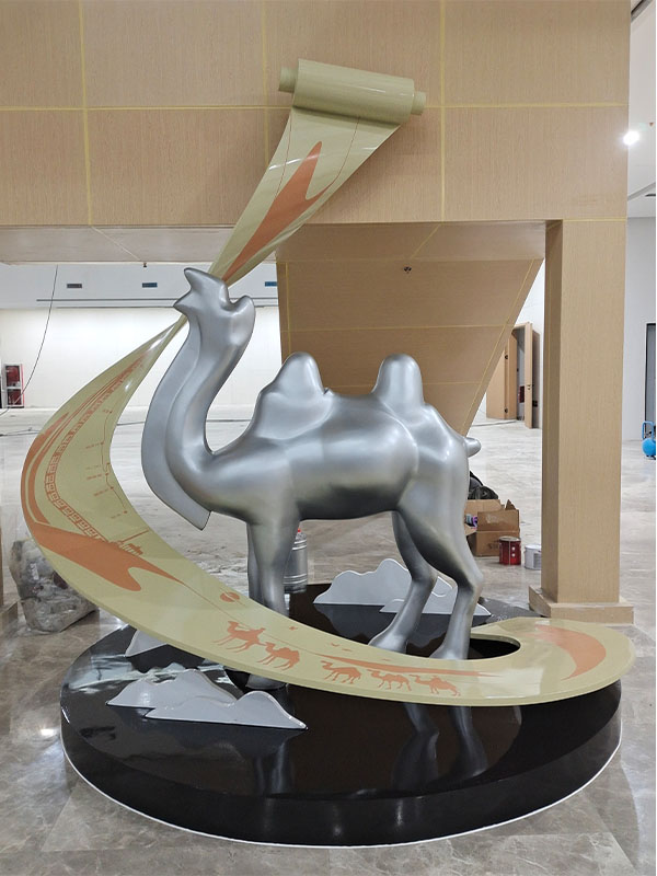 "一带一路"主题雕塑制作——丝路悠长已安装！