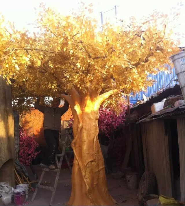 定做假树大门大型门头假山门头仿真古树景区塑石山门水泥设计施工