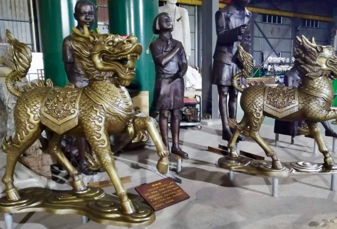 今天大家分享酒店铜雕塑麒麟设计要点！